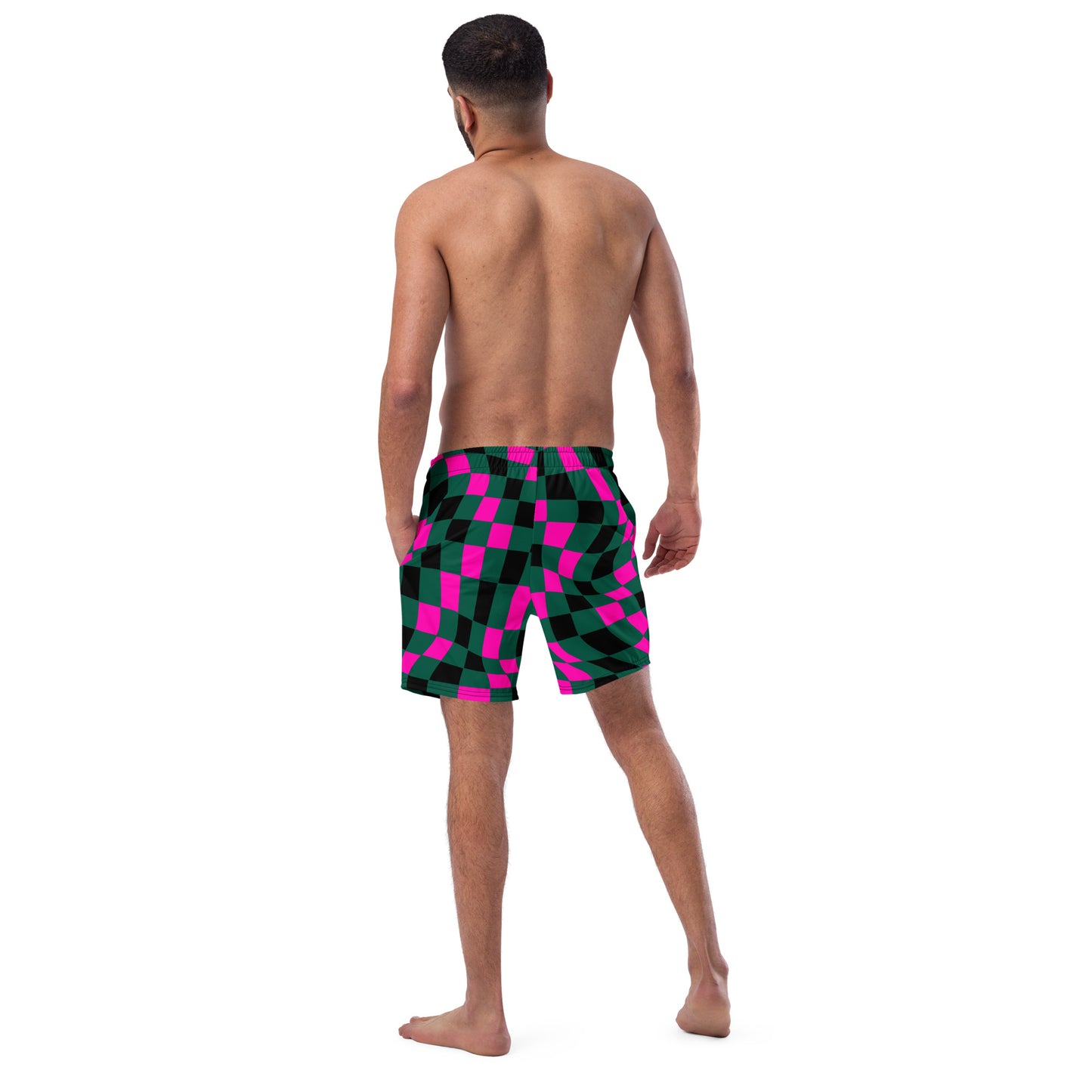 Men's Checkered Swim Trunks