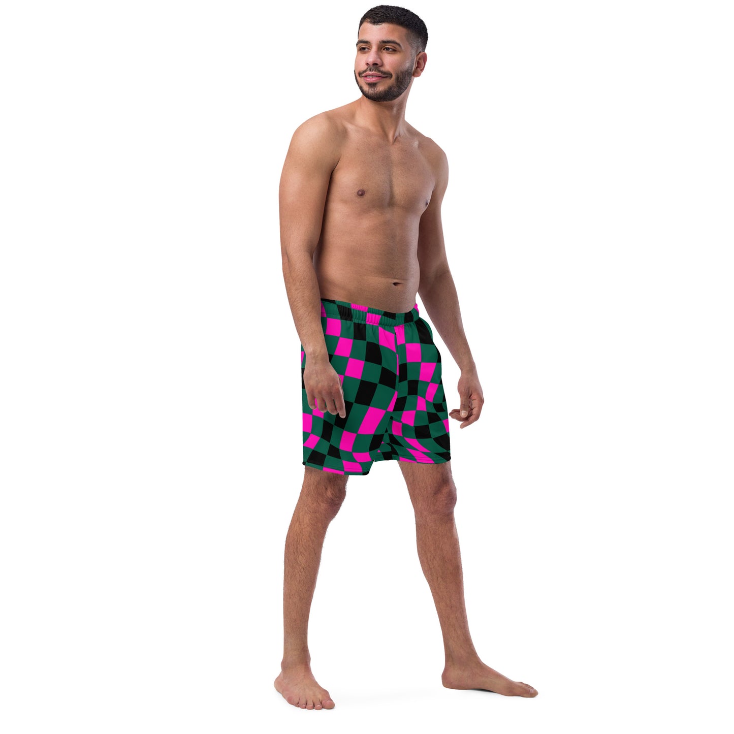 Men's Checkered Swim Trunks