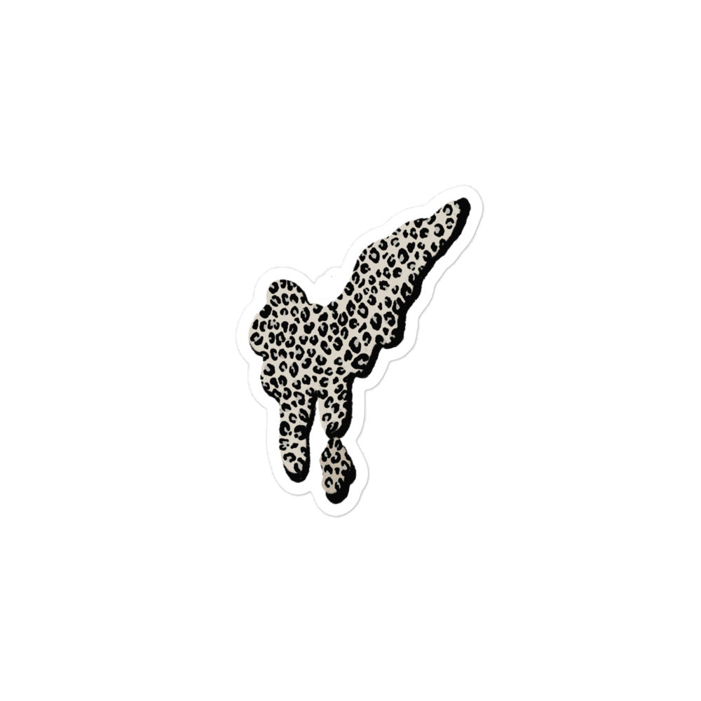 "Cheetah Swoop" Bubble-free sticker