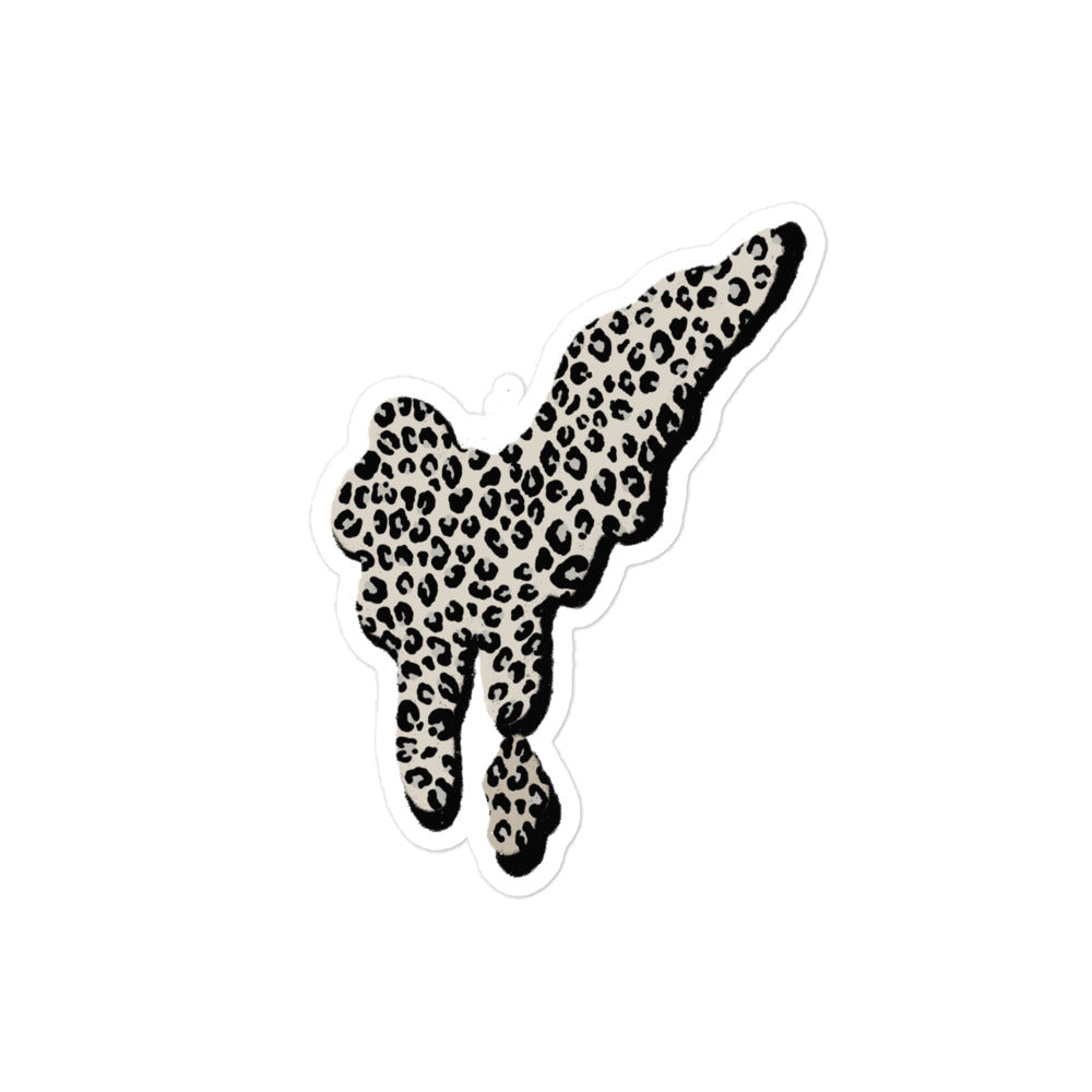 "Cheetah Swoop" Bubble-free sticker