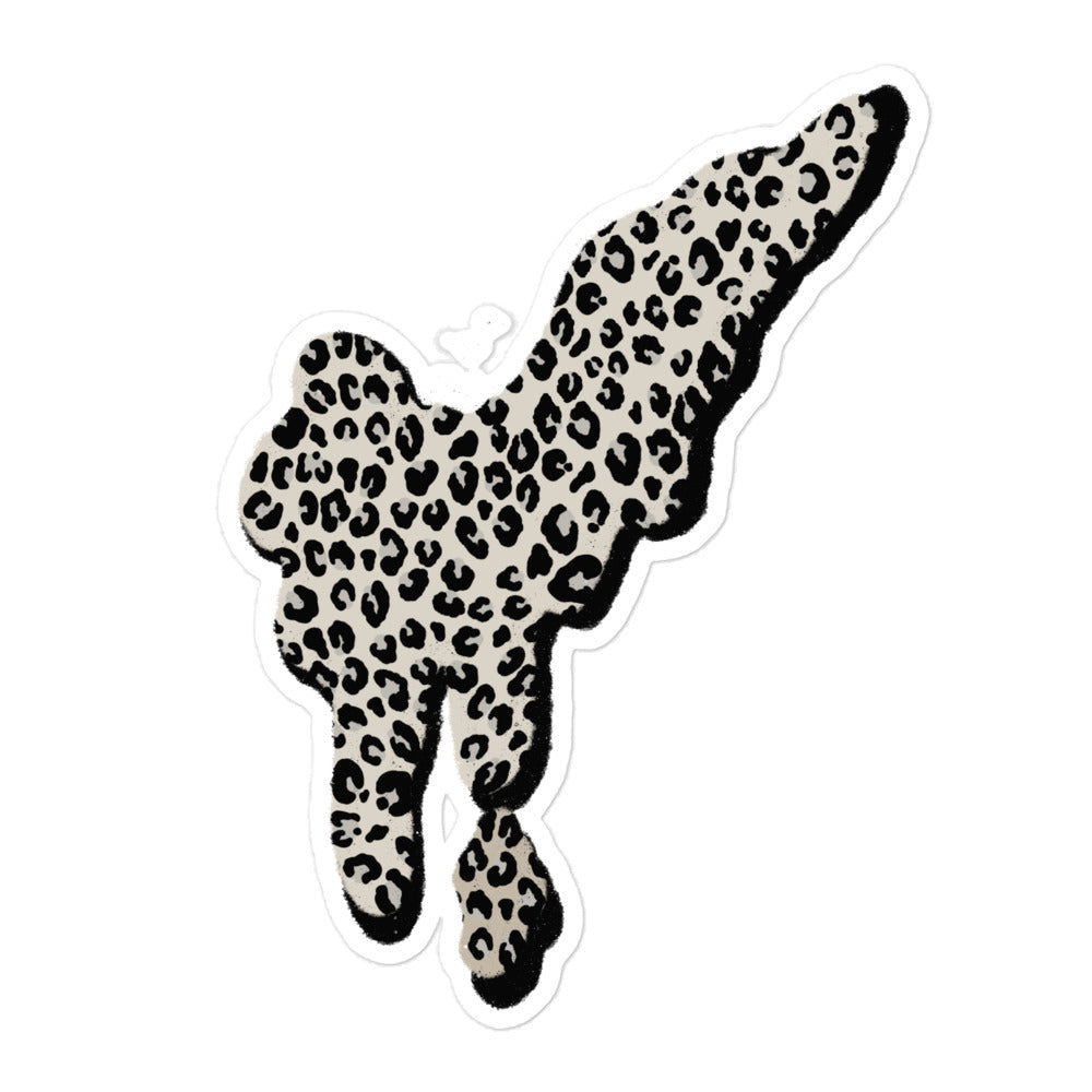 "Cheetah Swoop" Bubble-free sticker