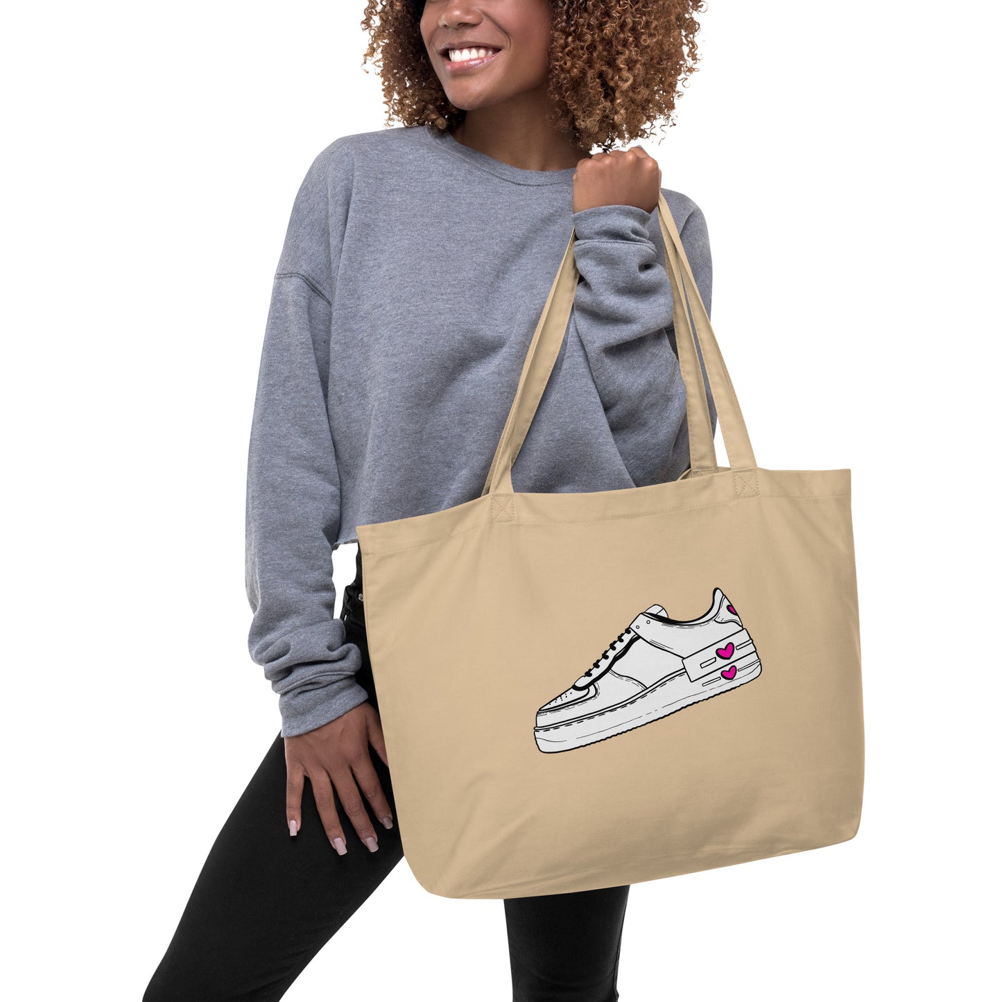 "Shoe Lover" Large organic tote bag