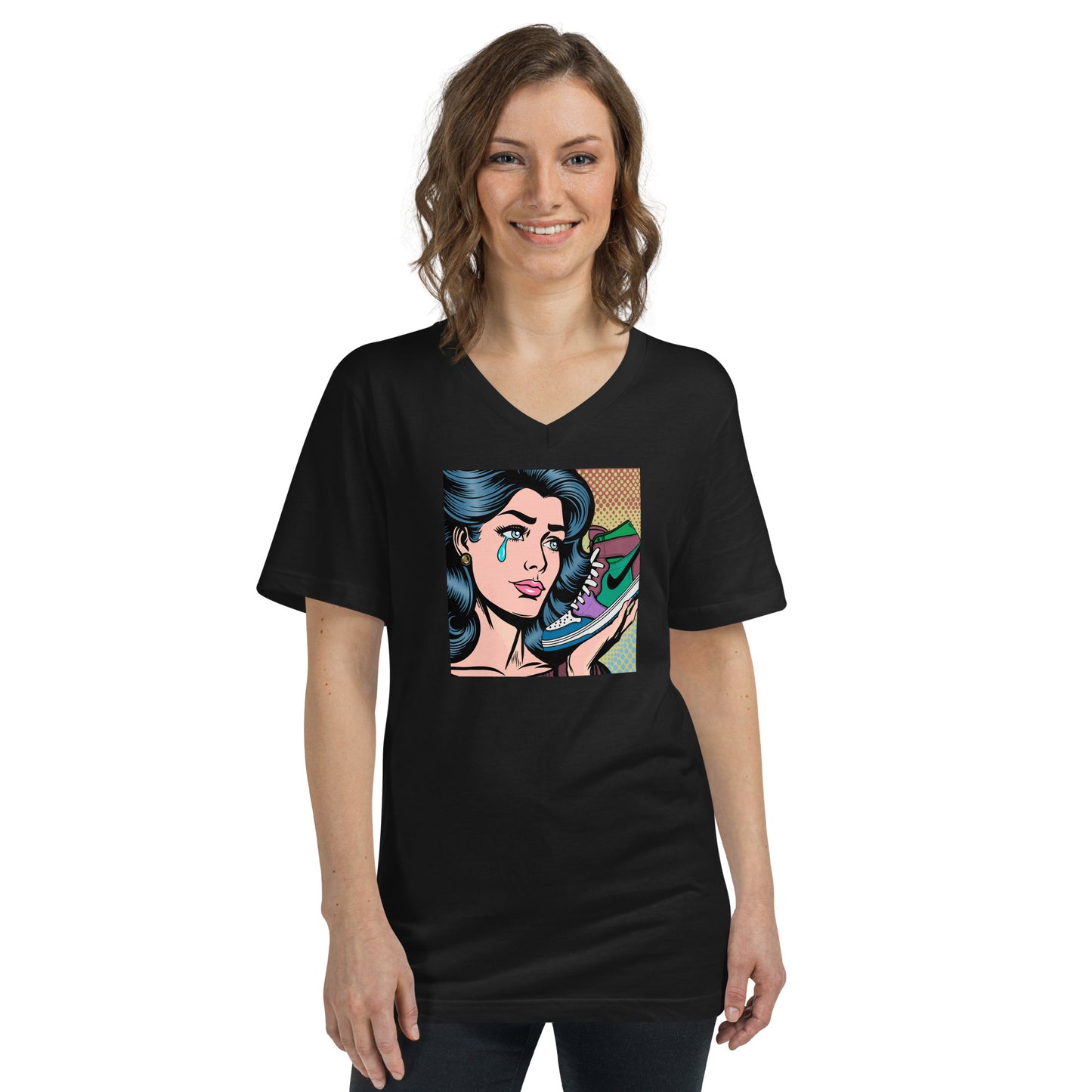 "Pop Art Jordan" V-Neck T-Shirt (Unisex)