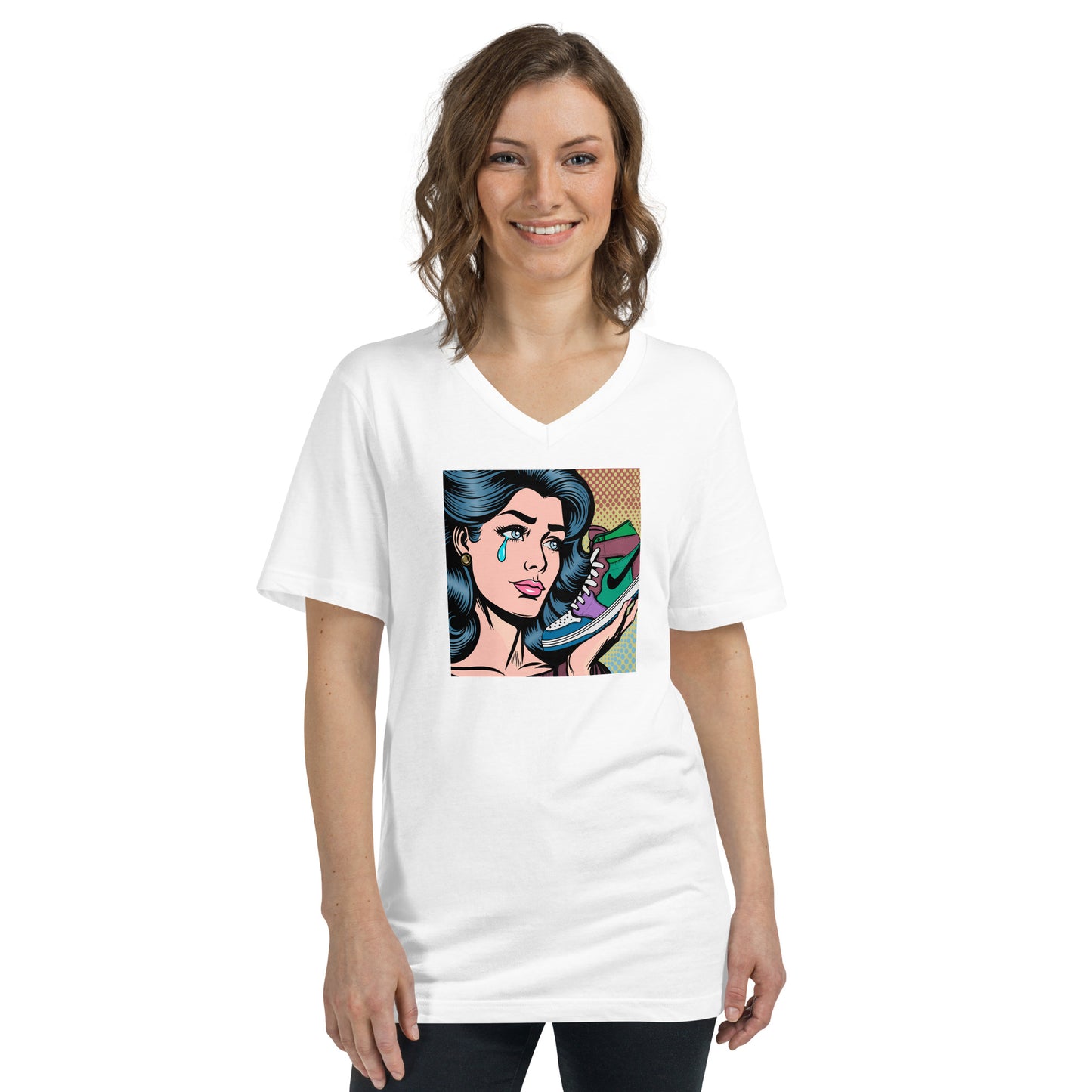 "Pop Art Jordan" V-Neck T-Shirt (Unisex)