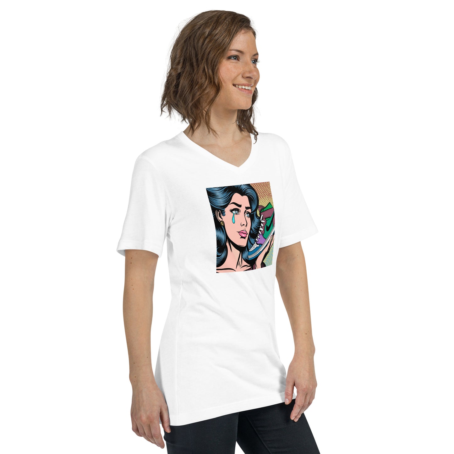 "Pop Art Jordan" V-Neck T-Shirt (Unisex)