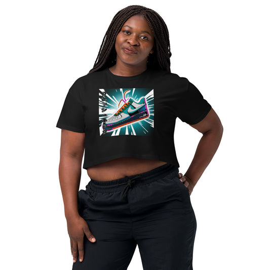 "Fresh Kicks" Anime Women’s crop top