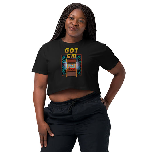 "Got 'Em - Retro Gaming" Women’s crop top