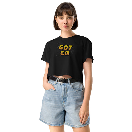 "Got 'Em - Retro Gaming" Women’s crop top