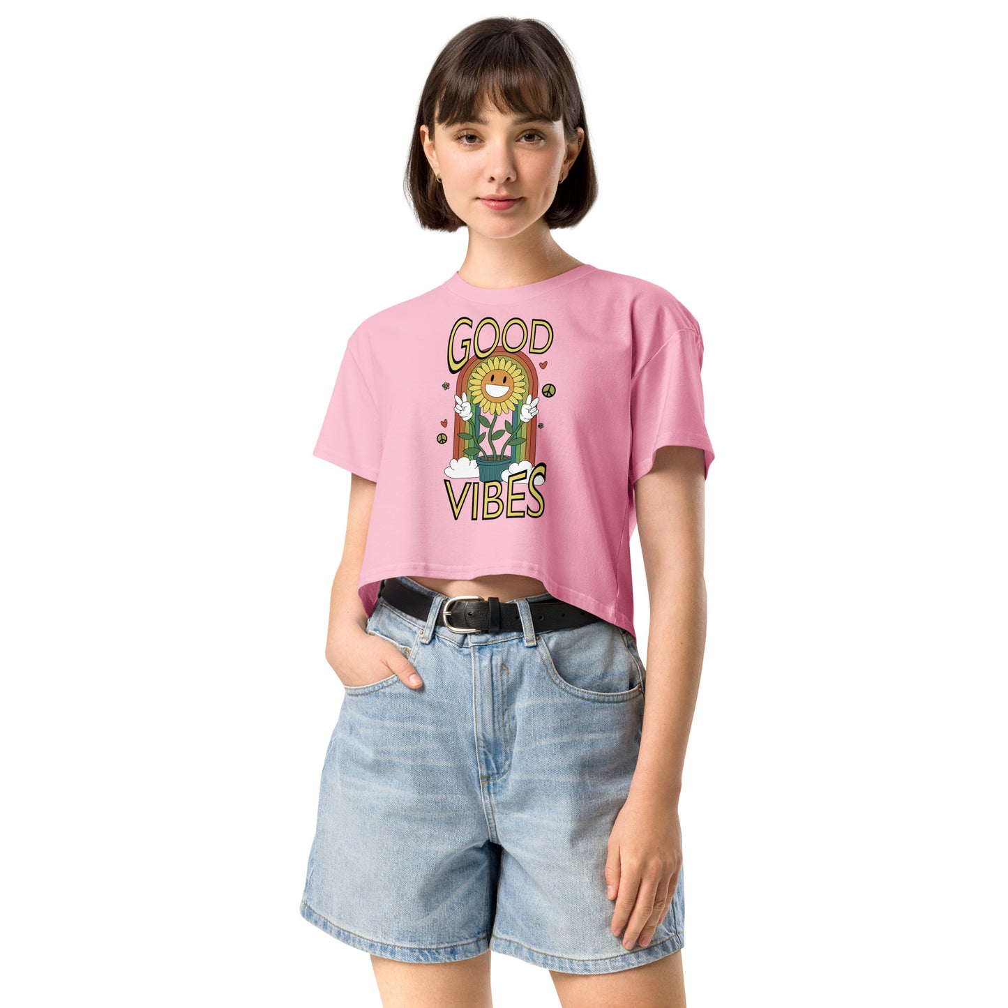 "Good Vibes" Women's Crop Top