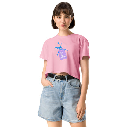 "Cactus and Bloom Tag" Women’s crop top