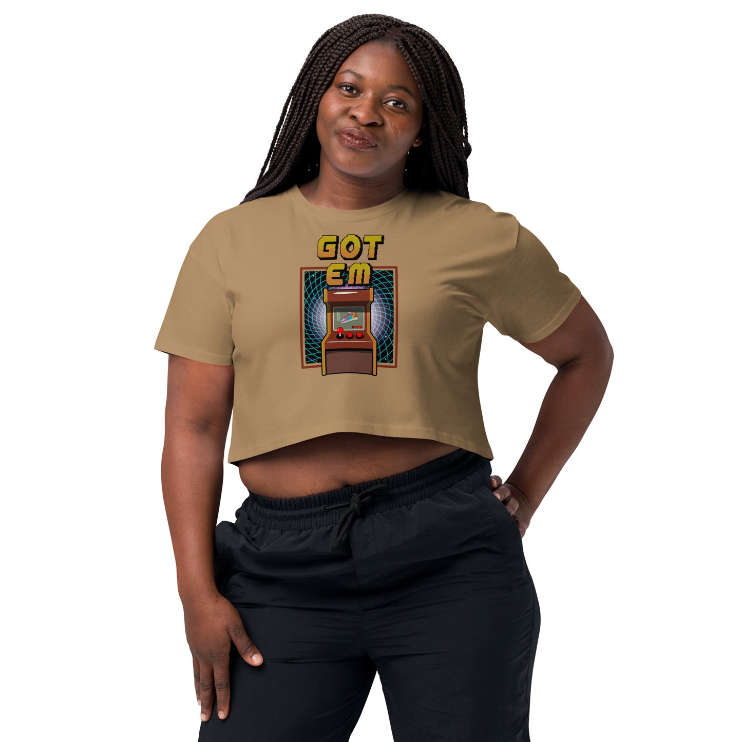 "Got 'Em - Retro Gaming" Women’s crop top