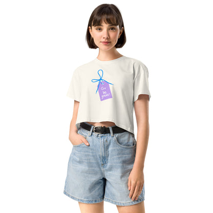 "Cactus and Bloom Tag" Women’s crop top