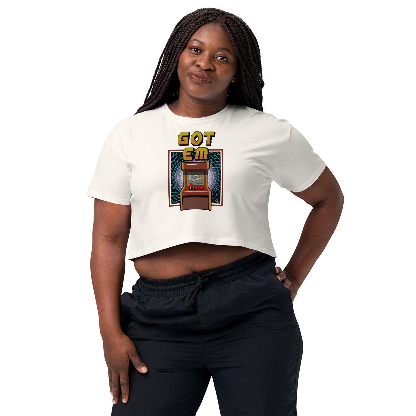 "Got 'Em - Retro Gaming" Women’s crop top