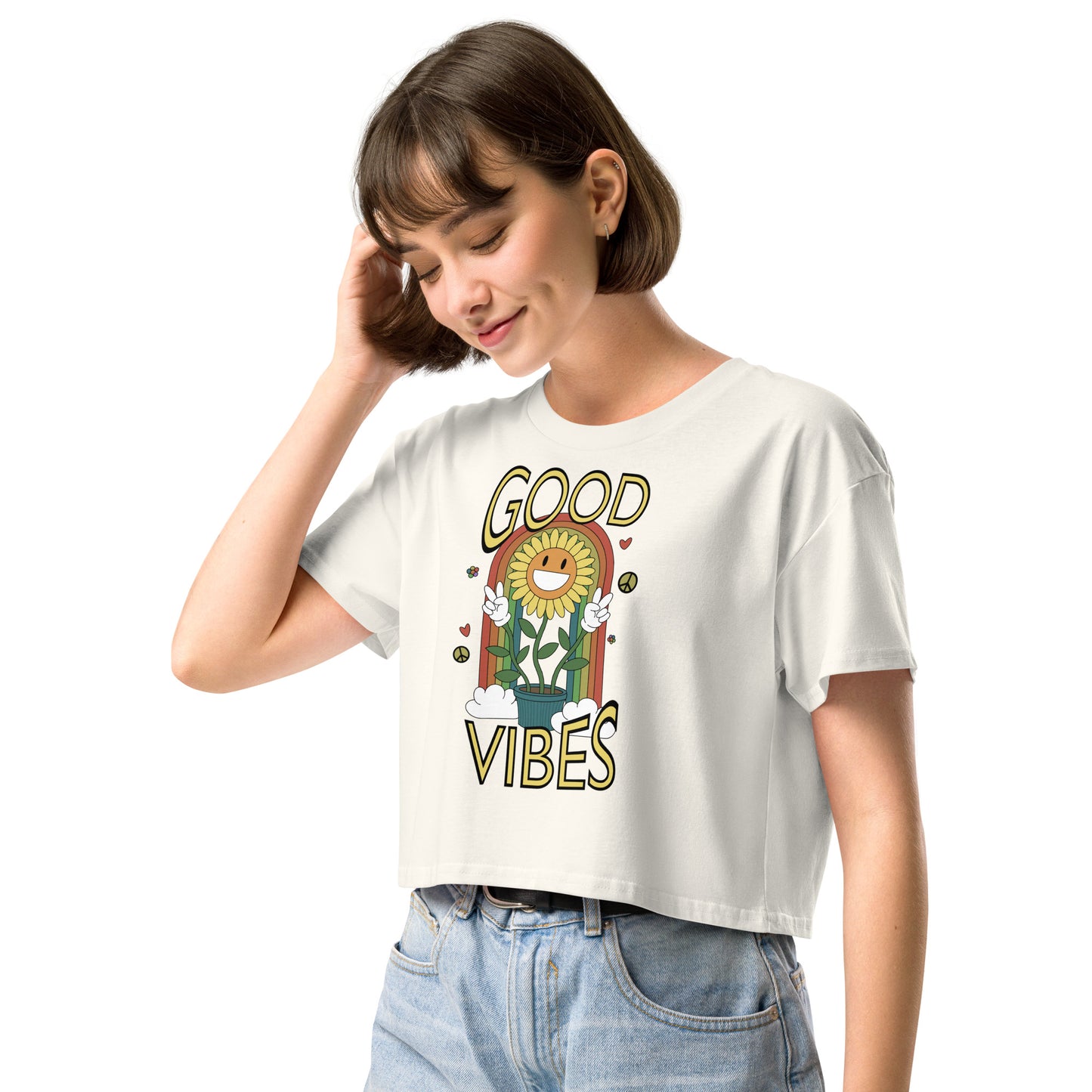 "Good Vibes" Women's Crop Top