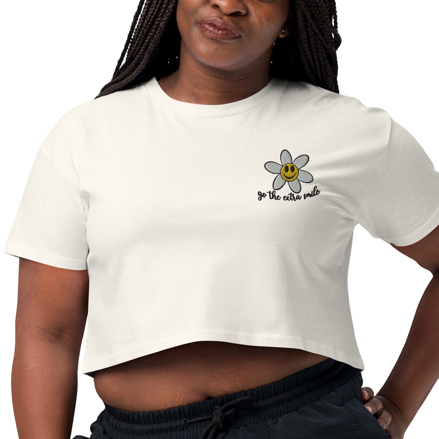 Women’s "Go the extra smile" crop top