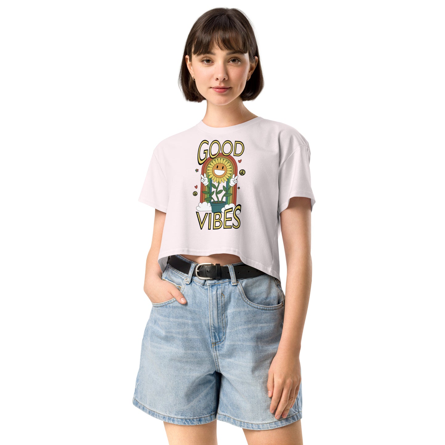 "Good Vibes" Women's Crop Top