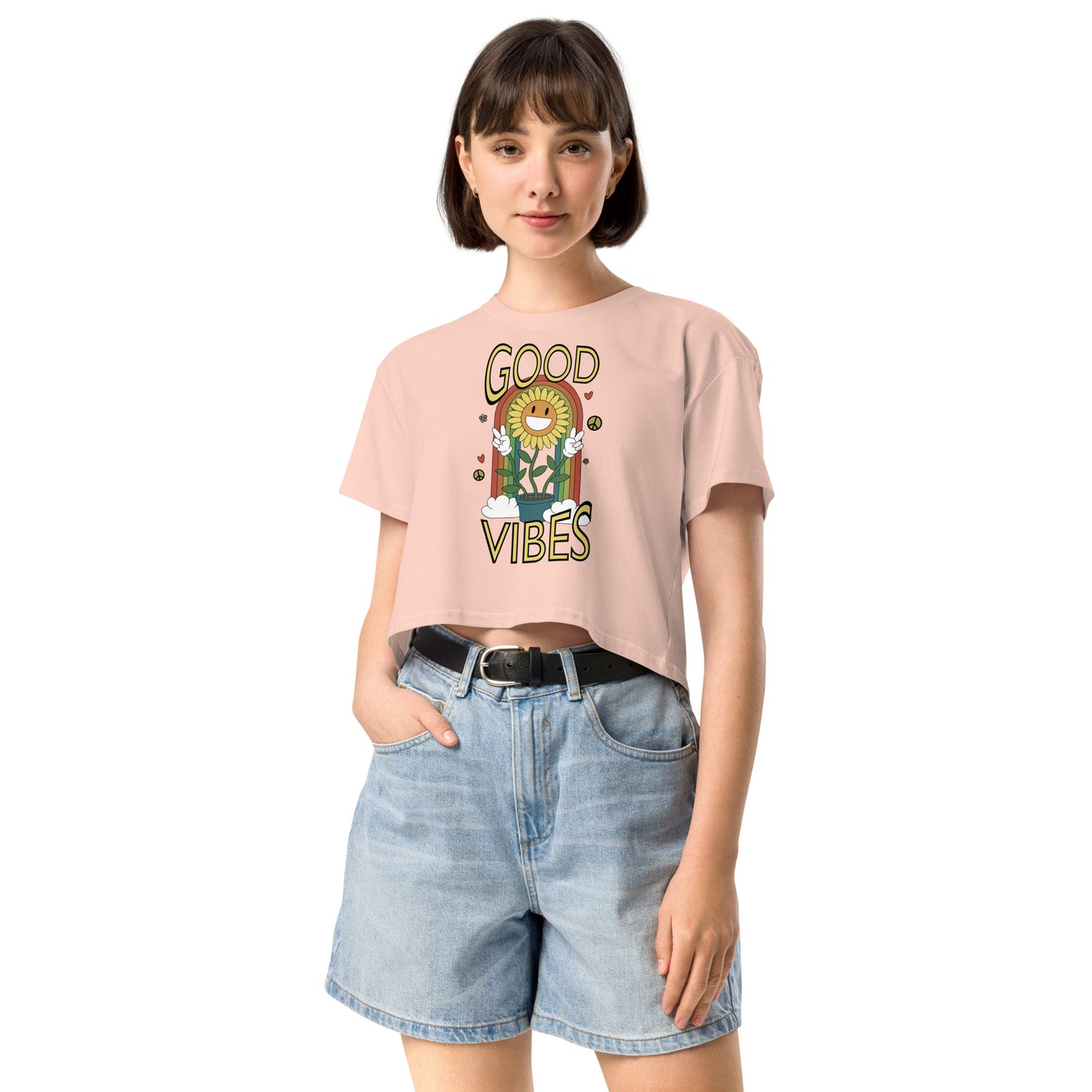 "Good Vibes" Women's Crop Top