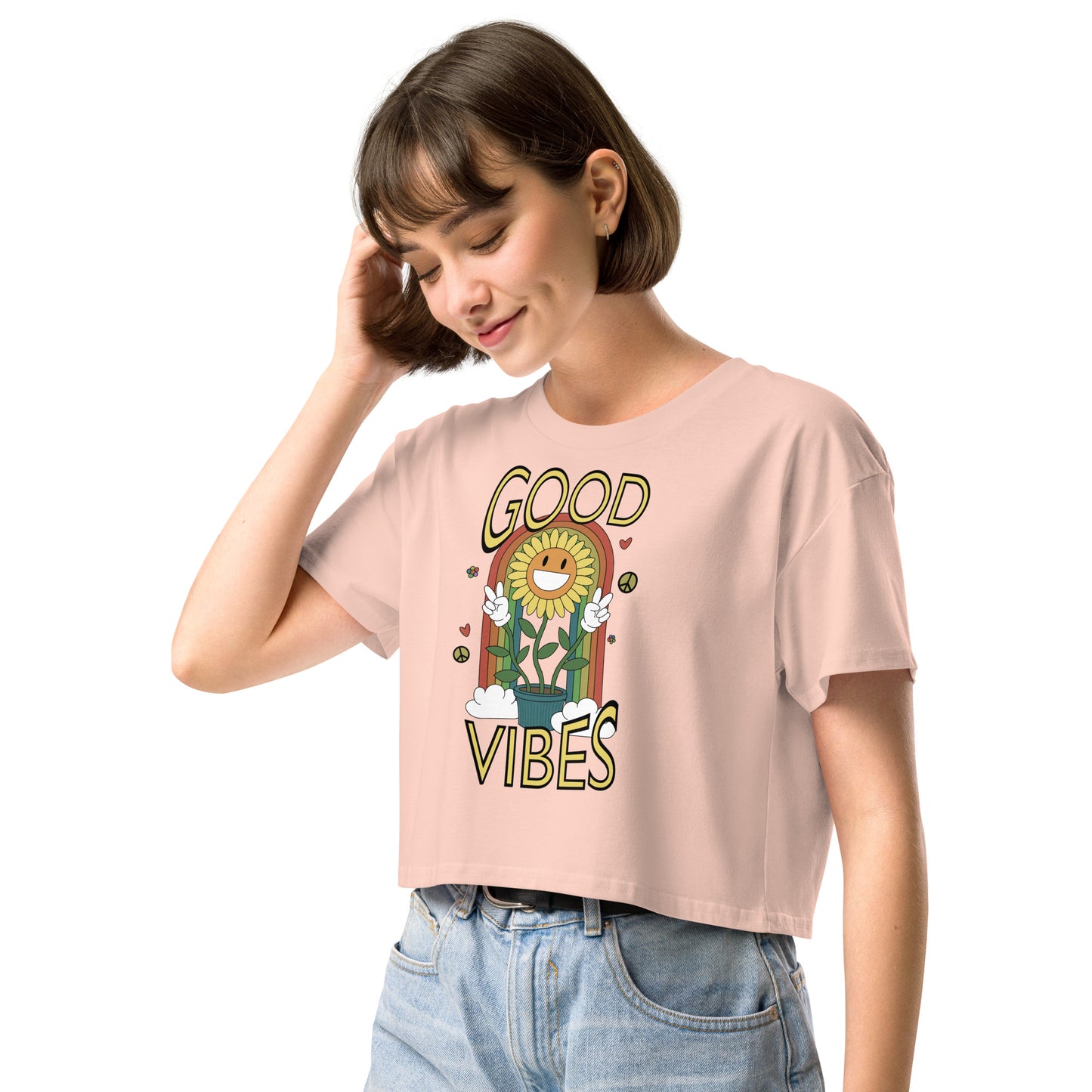 "Good Vibes" Women's Crop Top