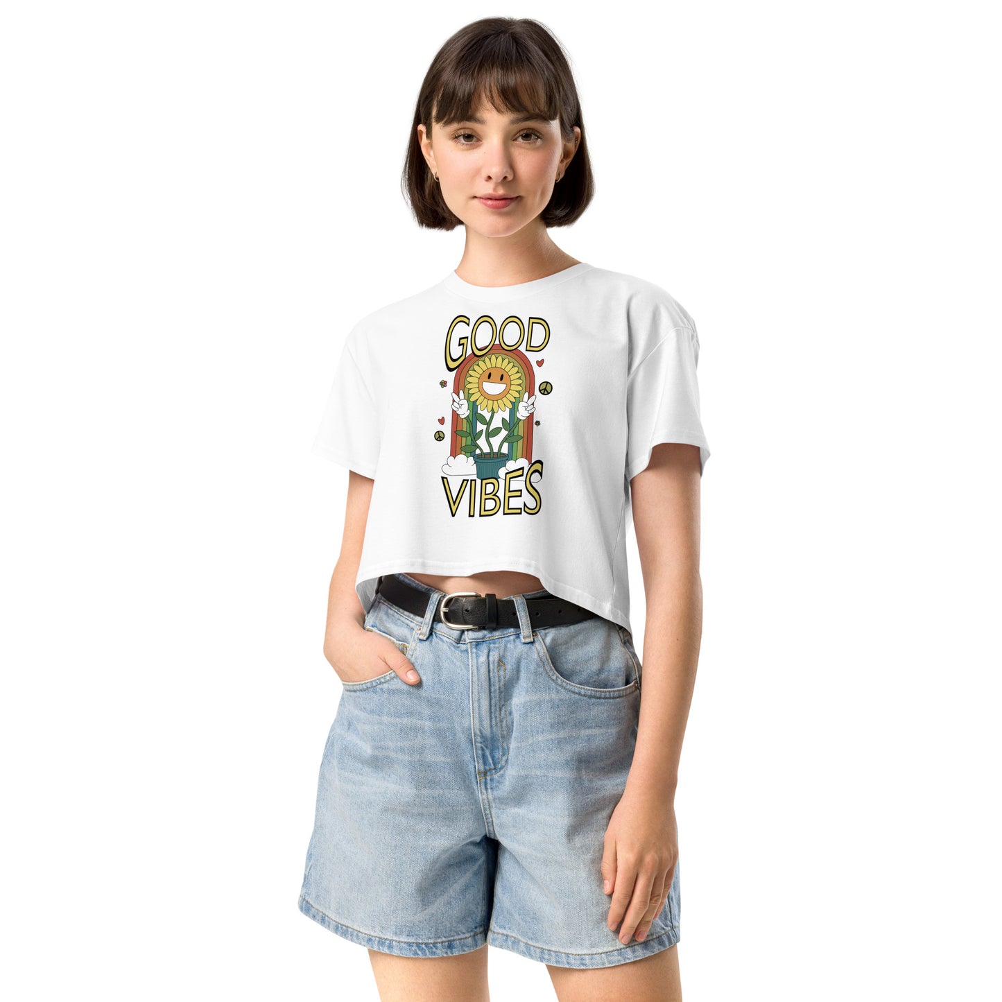 "Good Vibes" Women's Crop Top