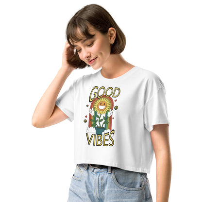 "Good Vibes" Women's Crop Top