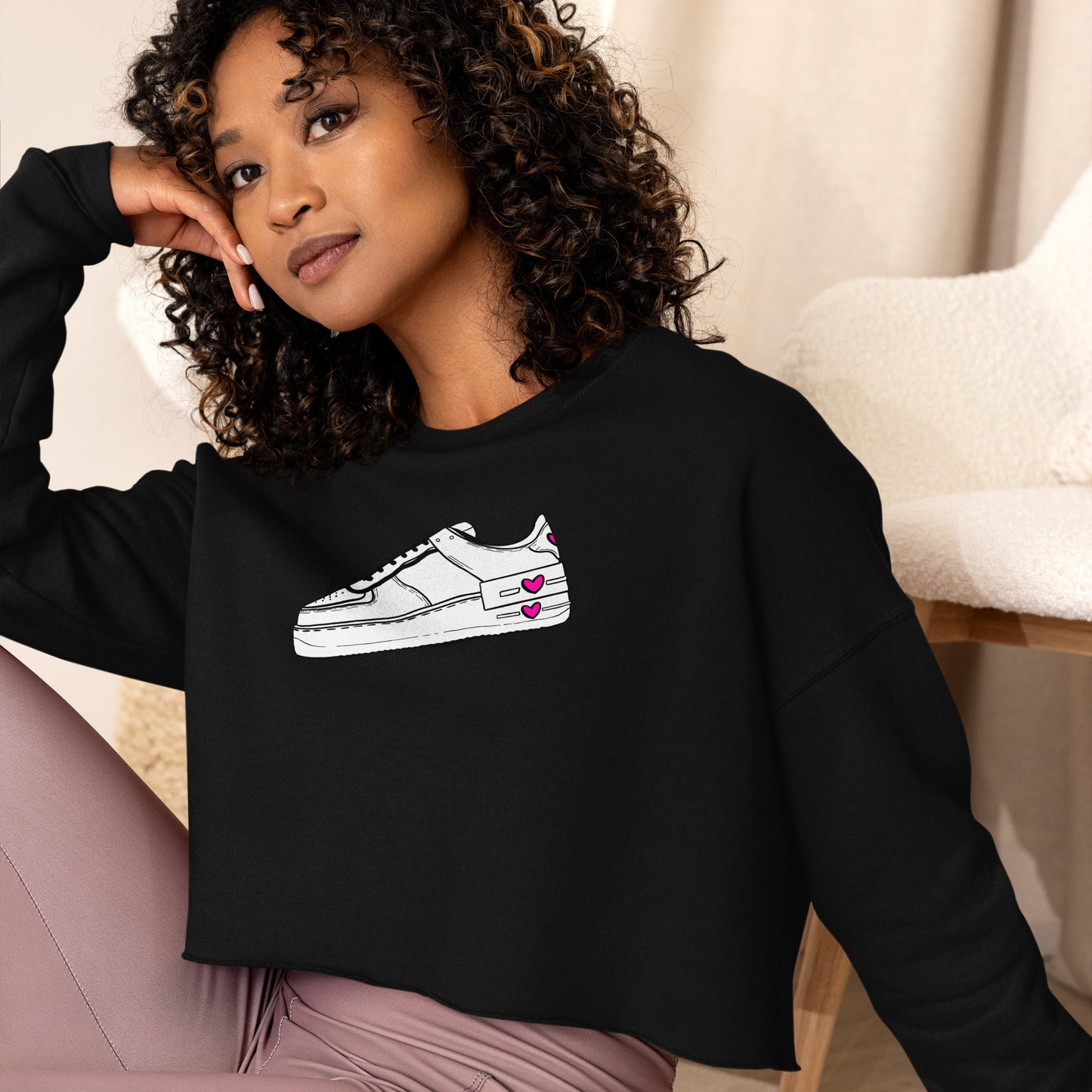 Women’s "Sneaker Lover" Crop Sweatshirt