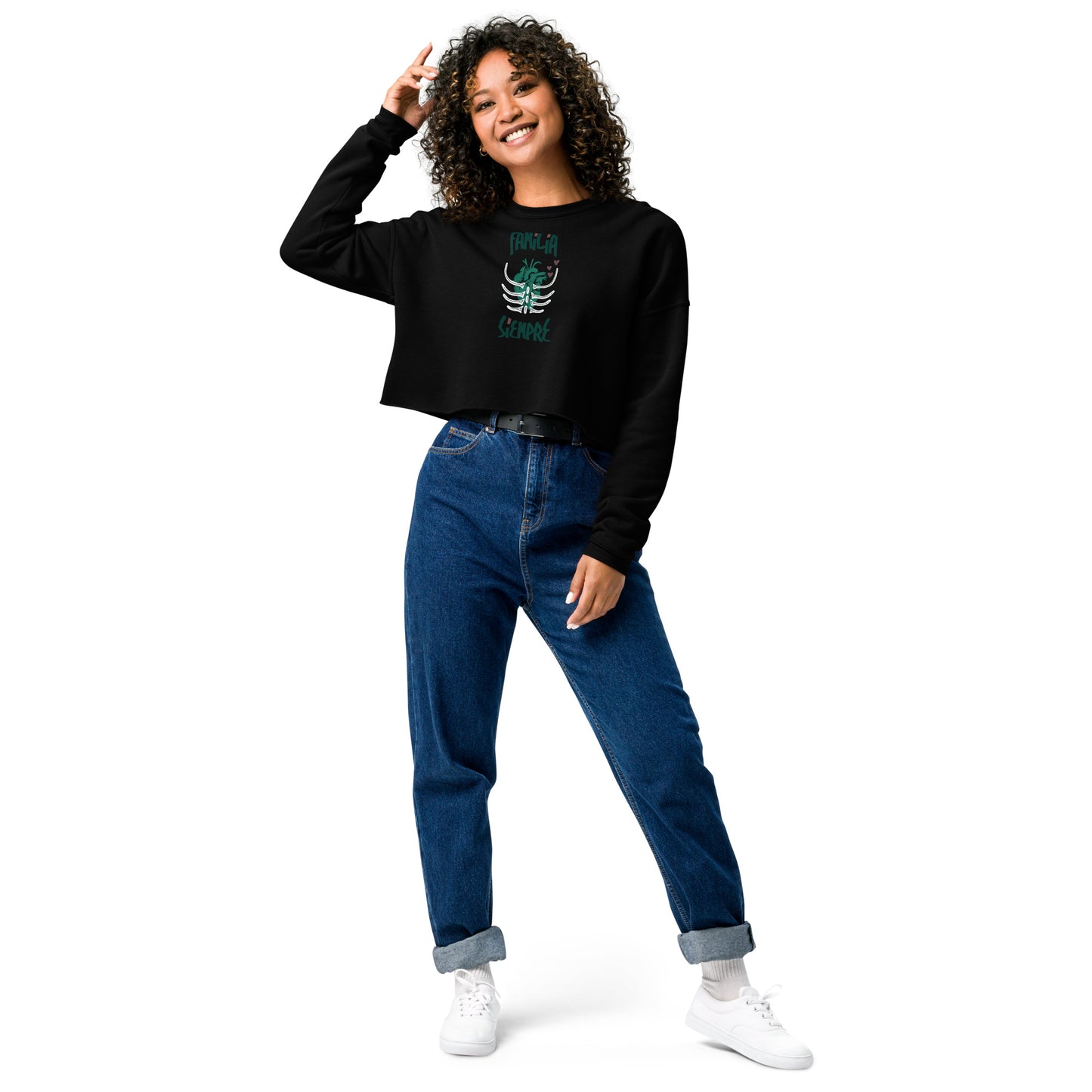 "Mi Familia" Women's Crop Sweatshirt