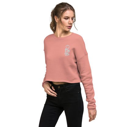 Women's White Signature Crop Sweatshirt