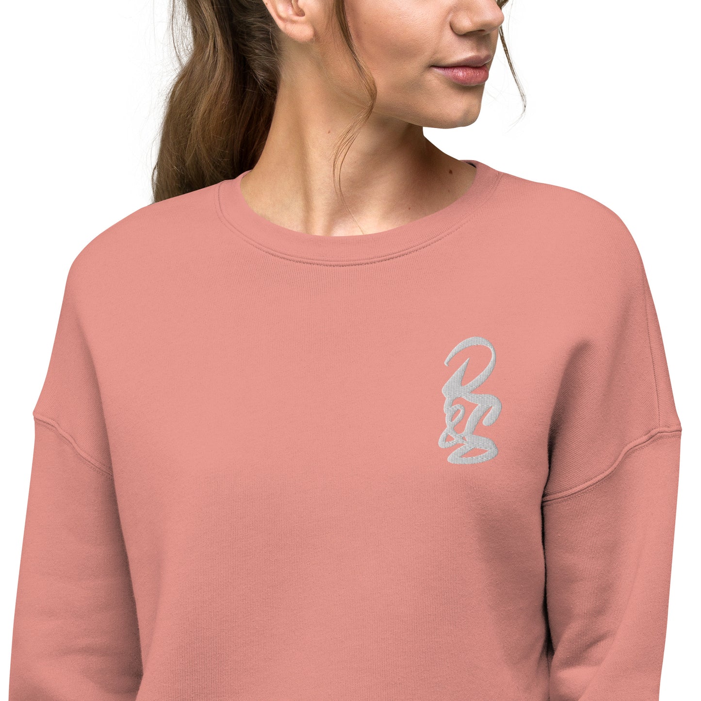 Women's White Signature Crop Sweatshirt